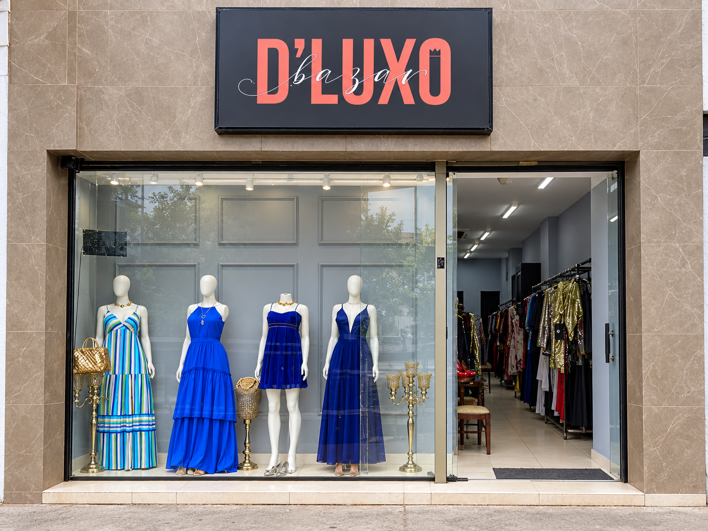 Fachada da Unidade 2 do Bazar D’Luxo na Avenida Goiás
